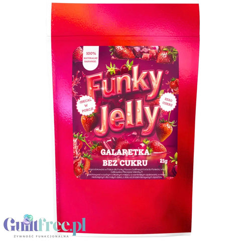 Funky Jelly Strawberry Galaretka instant x 3 porcje - galaretka bez cukru o smaku truskawkowym by Funky Flavors (funky-jelly-strawberry-galaretka-instant-x-3-porcje-galaretka-bez-cukru-o-smaku-truskawkowym)