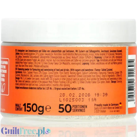 More Nutrition Chunky Flavor STEVIA, Salted Caramel Pure 150g - wegański aromat w proszku bez cukru ze stewią by More Nutrition (more-nutrition-chunky-flavor-stevia-salted-caramel-pure-150g-weganski-aromat-w-proszku-bez-cukru-ze-stewia-wanilia)