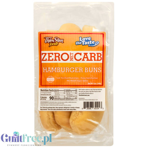 ThinSlim Zero Carb Hamburger Buns - proteinowe bułki bezwęglowodanowe 90kcal by ThinSlim Foods (thinslim-zero-carb-hamburger-buns-proteinowe-bulki-bezweglowodanowe-90kcal)