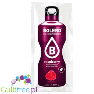 Bolero Drink Raspberry 9g - saszetka do napojów bez cukru ze stewią, Malina by Bolero Drink (bolero-ze-stewia-malina-1kcal-mix-na-15l)