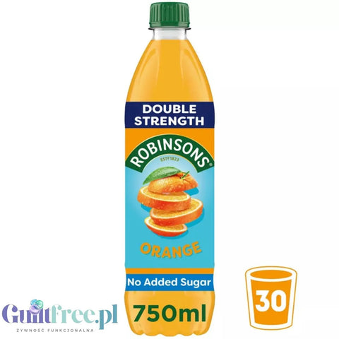 Robinsons Double Strength Orange Squash 0,75L - skoncentrowany syrop do rozcieńczania bez cukru i kalorii, Pomarańcza by Robinson's (robinsons-double-strength-orange-squash-0-75l-skoncentrowany-syrop-do-rozcienczania-bez-cukru-i-kalorii-pomarancza)