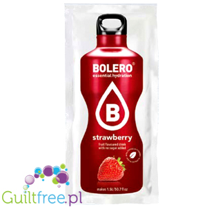 Bolero Drink Strawberry 9g - saszetka do napojów bez cukru ze stewią, Truskawka by Bolero Drink (bolero-ze-stewia-truskawka-1kcal-mix-na-15l)