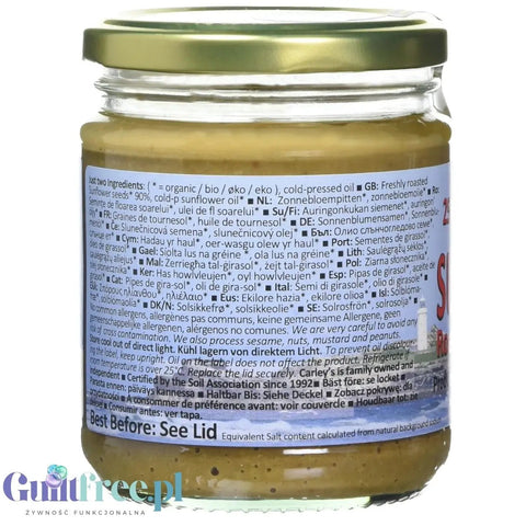 Carley's Organic Sunflower Roasted Seed Butter - organiczna miazga z prażonych ziaren słonecznika bez soli i cukru by Carley's Organic (carley-s-organic-sunflower-roasted-seed-butter-organiczna-miazga-z-prazonych-ziaren-slonecznika-bez-soli-i-cukru)