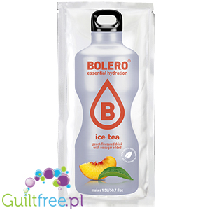 Bolero Drink Ice Tea Peach 8g - napój instant w saszetce, ze stewią, 8g smak Mrożona Herbata & Brzoskwinia by Bolero Drink (bolero-ze-stewia-ice-tea-brzoskwinia-1kcal-mix-na-15l)