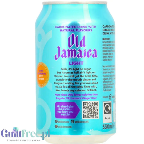 Old Jamaica Root Beer Light - Jamajskie piwo imbirowe 0kcal bez cukru by Old Jamaica (aw-diet-waniliowe-piwo-korzenne-zero-kcal)