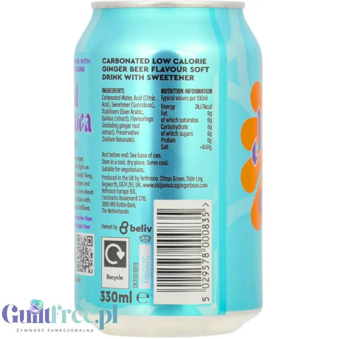 Old Jamaica Root Beer Light - Jamajskie piwo imbirowe 0kcal bez cukru by Old Jamaica (aw-diet-waniliowe-piwo-korzenne-zero-kcal)