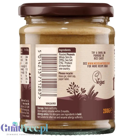 Meridian Peanut & Pinch of Salt Smooth - masło orzechowe z odrobiną soli by Meridian (meridian-peanut-pinch-of-salt-smooth-maslo-orzechowe-z-odrobina-soli)