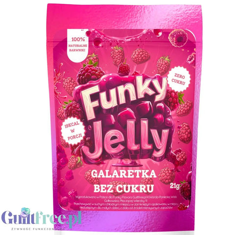 Funky Jelly Raspberry Galaretka Malinowa x 3 porcje - galaretka bez cukru o smaku malinowym by Funky Flavors (funky-jelly-raspberry-galaretka-malinowa-x-3-porcje-galaretka-bez-cukru-o-smaku-malinowym)