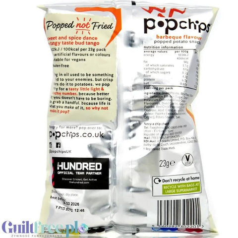 Popchips Barbeque 23g - pieczone chipsy BBQ 50% mniej tłuszczu, bez oleju palmowego by PopChips (popchips-barbeque-23g-pieczone-chipsy-bbq-50-mniej-tluszczu-bez-oleju-palmowego)