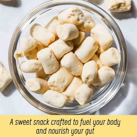 Know Brainer Max Honey Mallow Very Vanilla Mini Marshmallows - miodowe mini pianki proteinowe z koleganem i MCT by Know Brainer Foods (know-brainer-max-honey-mallow-very-vanilla-mini-marshmallows-miodowe-mini-pianki-proteinowe-z-koleganem-i-mct)