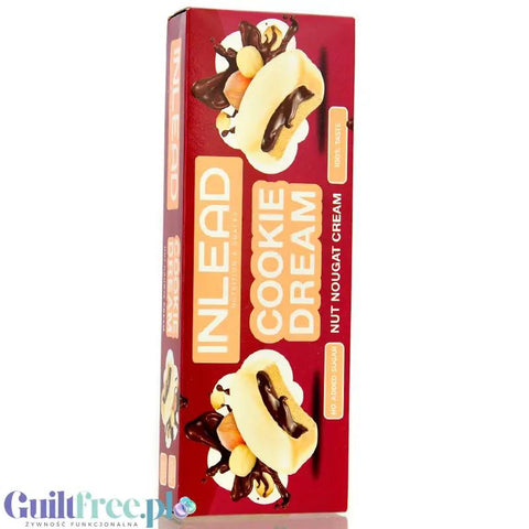 Inlead Cookie Dream Nut Nougat Cream – ciastka bez cukru z nadzieniem nugatowym w białej czekoladzie by InLead (inlead-cookie-dream-nut-nougat-cream-ciastka-bez-cukru-z-nadzieniem-nugatowym-w-bialej-czekoladzie)