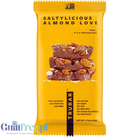 TRUBAR Saltylicious Almond Love - wegański baton proteinowy bez soi, glutenu i słodzików by TRUWOMEN (trubar-saltylicious-almond-love-weganski-baton-proteinowy-bez-soi-glutenu-i-slodzikow)