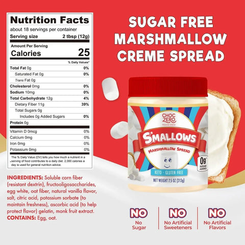 Choc Zero S'Mallows Spread - piankowy keto krem jak marshmallow bez dodatku cukru by Choc Zero (choc-zero-s-mallows-spread-piankowy-keto-krem-jak-marshmallow-bez-dodatku-cukru)