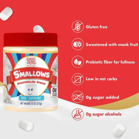 Choc Zero S'Mallows Spread - piankowy keto krem jak marshmallow bez dodatku cukru by Choc Zero (choc-zero-s-mallows-spread-piankowy-keto-krem-jak-marshmallow-bez-dodatku-cukru)