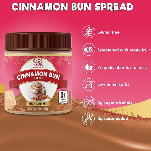 Choc Zero Keto Cinnamon Bun Spread - keto krem z monkfruit o smaku cynamonowej drożdżówki by Choc Zero (choc-zero-keto-cinnamon-bun-spread-keto-krem-z-monkfruit-o-smaku-cynamonowej-drozdzowki)