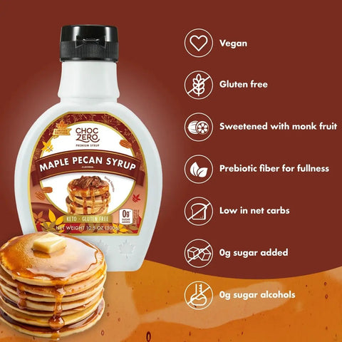 Choc Zero Maple Pecan Syrup - naturalny bardzo gęsty syrop bez cukru z błonnikiem o smaku klonowo-pekanowym by Choc Zero (choc-zero-honest-syrup-sugar-free-syrup-maple-pecan)