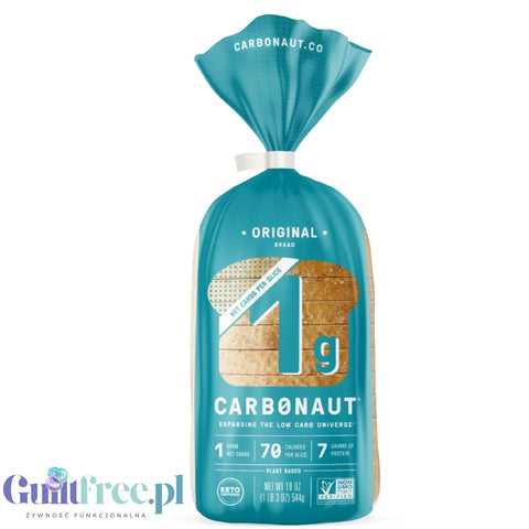 Carbonaut Low Carb Original Bread - keto chleb, tylko 1g węglowodanów w kromce by Carbonaut (carbonaut-low-carb-original-bread-keto-chleb-1g-weglowodanow-w-kromce)