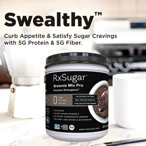 RxSugar Brownie Mix Pro 750g - mieszanka do przygotowania brownie w mikrofali by guiltfrii.com (rxsugar-brownie-mix-pro-750g-mieszanka-do-przygotowania-brownie-w-mikrofali)