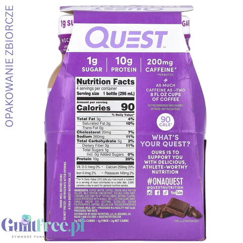 Quest Iced Coffee Mocha Latte RTD - proteinowa czekoladowa kawa mrożona 90kcal, bez cukru by Quest Nutrition (quest-iced-coffee-mocha-latte-rtd-proteinowa-czekoladowa-kawa-mrozona-90kcal-bez-cukru)