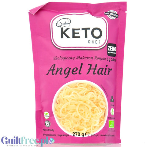 Keto Chef Organic Konjac Angel Hair - bio makaron shirataki w kształcie nitek 9kcal, formuła bezzapachowa by Keto Chef (keto-chef-organic-konjac-angel-hair-bio-makaron-shirataki-w-ksztalcie-nitek-9kcal-formula-bezzapachowa)