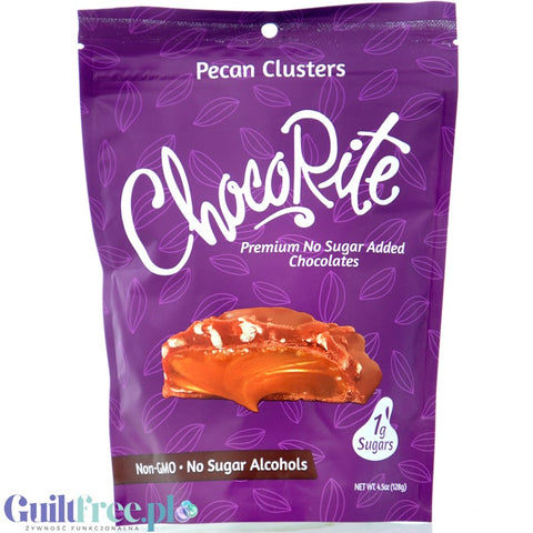 Healthsmart ChocoRite Milk Chocolate Pecan Cluster - czekoladki bez cukru z karmelem i pekanami by HealthSmart Foods (healthsmart-sweet-nothings-chocorite-milk-chocolate-pecan-cluster-czekoladki-bez-cukru-z-karmelem-i-pekanami)