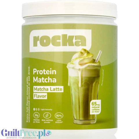 Rocka Nutrition Protein Matcha Latte 600g - wegańska odżywka proteinowa 65mg kofeiny, z matcha i zieloną herbatą by Rocka Nutrition (rocka-nutrition-protein-matcha-latte-600g-weganska-odzywka-proteinowa-65mg-kofeiny-z-matcha-i-zielona-herbata)