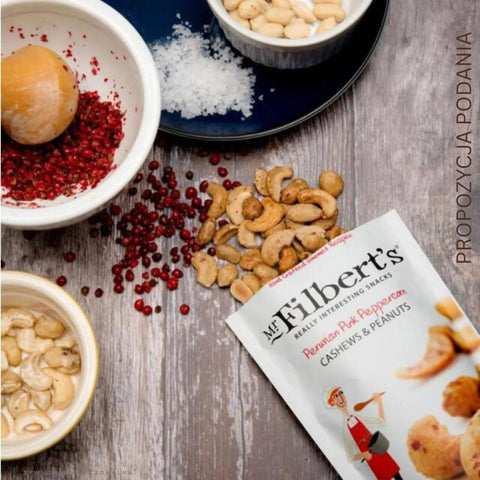 Mr Filbert's Peruvian Pink Peppercorn Cashew & Peanuts - nerkowce i orzechy arachidowe z różowym pieprzem by Mr Filbert's (mr-filbert-s-peruvian-pink-peppercorn-cashew-peanuts-nerkowce-i-orzechy-arachidowe-z-rozowym-pieprzem)