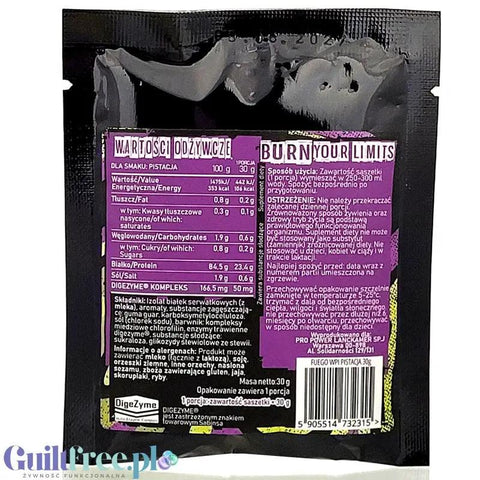 Fuego Iso Protein Pistachio 30g - izolat białek serwatkowych o smaku pisacjowym by Fuego (fuego-iso-protein-pistachio-30g-izolat-bialek-serwatkowych-o-smaku-pisacjowym)