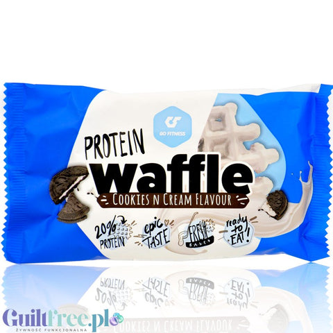 Go Fitness Protein Waffle Cookies N Cream - ciasteczkowy gofr proteinowy 10g białka & 208kcal by Go Fitness (go-fitness-protein-waffle-cookies-n-cream-ciasteczkowy-gofr-proteinowy-10g-bialka-208kcal)