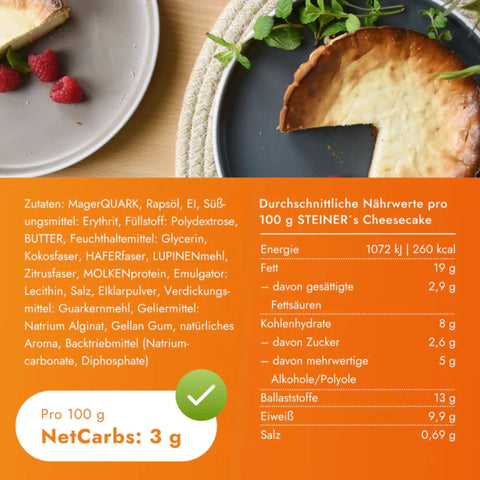 STEINER's Low Carb Cheesecake - niskowęglowodanowy gotowy do zjedzenia sernik bez cukru by Steiner's Low Carb (steiner-s-low-carb-cheesecake-niskoweglowodanowy-gotowy-do-zjedzenia-sernik-bez-cukru)