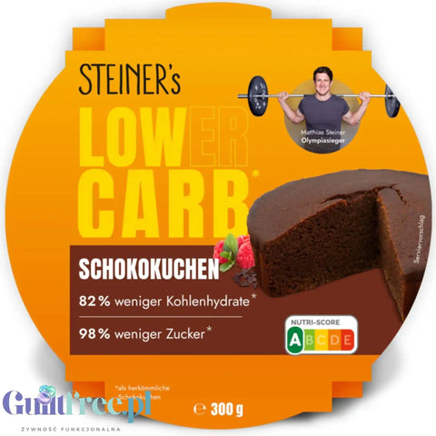 STEINER's Low Carb Schokokuchen - niskowęglowodanowe gotowe do zjedzenia ciasto czekoladowe bez cukru by Steiner's Low Carb (steiner-s-low-carb-schokokuchen-niskoweglowodanowe-gotowe-do-zjedzenia-ciasto-czekoladowe-bez-cukru)