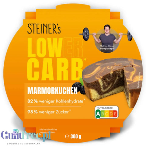 STEINER's Low Carb Marmorkuchen - niskowęglowodanowe gotowe do zjedzenia ciasto marmurkowe bez cukru by Steiner's Low Carb (steiner-s-low-carb-marmorkuchen-niskoweglowodanowe-gotowe-do-zjedzenia-ciasto-marmurkowe-bez-cukru)