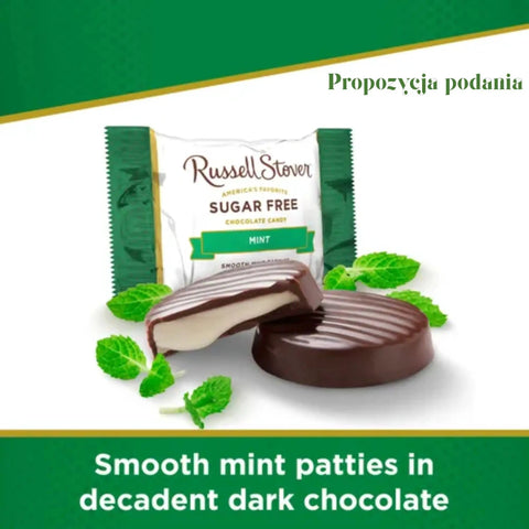 Russel Stover Stevia Mint Patties - nadziewane czekoladki bez cukru z masą miętową by Russel Stover (russel-stover-stevia-mint-patties-nadziewane-czekoladki-bez-cukru-z-masa-mietowa)