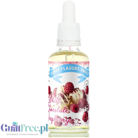 Funky Flavors Sweet White Chocolate & Raspberry - słodzony aromat bez cukru, tłuszczu i kcal, malina & Biała Czekolada by Funky Flavors (funky-flavors-sweet-white-chocolate-raspberry-slodzony-aromat-bez-cukru-tluszczu-i-kcal)