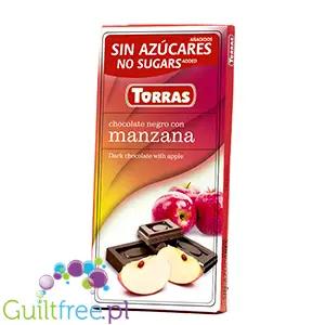Torras Dark & Apple ciemna czekolada bez cukru z jabłkiem by Torras (torras-ciemna-czekolada-z-jablkiem-slodzona-maltitolem)