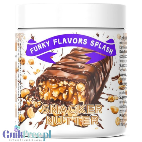 Funky Flavors Splash Snacker Nutter 50g - aromat słodzący w proszku bez cukru, smak Batonika z Orzechami, Karmelem i Czekoladą by Funky Flavors (funky-flavors-splash-snacker-nutter-50g-aromat-slodzacy-w-proszku-bez-cukru-smak-batonika-z-orzechami-karmelem-i-czekolada)