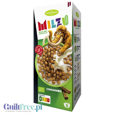 Milzu Cinnamon - organiczne płatki zbożowe, proteinowe kulki żytnio-owsiane z cynamonem by Milzu (milzu-cinnamon-organiczne-platki-zbozowe-proteinowe-kulki-zytnio-owsiane-z-cynamonem)