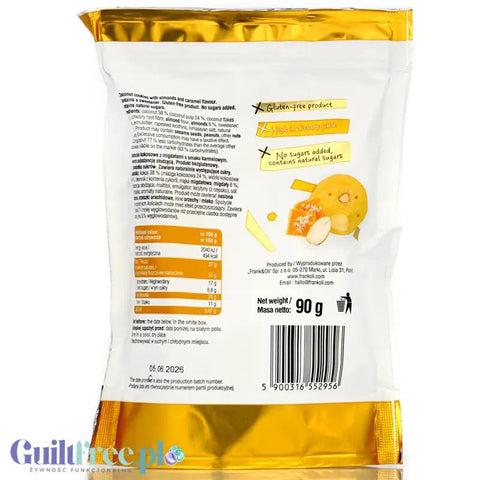 Frank & Oli Vital Keto Mini Cookies, Solony Karmel, Kokos & Migdały - wegańskie miękkie ciasteczka bez dodatku cukru by Frank & Oli (frank-oli-vital-keto-mini-cookies-solony-karmel-kokos-migdaly-weganskie-miekkie-ciasteczka-bez-dodatku-cukru)