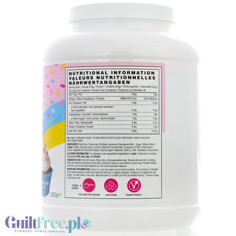 Naughty Boy Cream of Rice, Birthday Cake 2kg - kleik ryżowy bez cukru, regeneracyjny posiłek treningowy, Tort Urodzinowy by Naughty Boy (naughty-boy-cream-of-rice-birthday-cake-2kg-kleik-ryzowy-bez-cukru-regeneracyjny-posilek-treningowy-tort-urodzinowy)