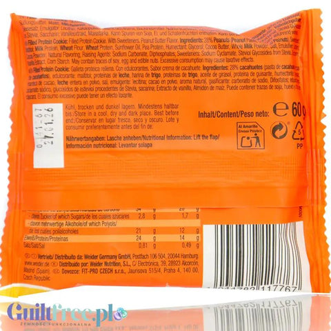 Weider Joe's Filled Protein Cookie Peanut Buttter - ciastko proteinowe z nadzieniem o smaku masła orzechowego by WEIDER® (weider-joe-s-filled-protein-cookie-peanut-buttter-ciastko-proteinowe-z-nadzieniem-o-smaku-masla-orzechowego)