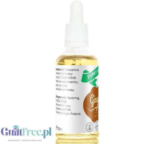 Funky Flavors Basic Gingerbread 30ml - Piernik - kropelki aromatyzujące bez cukru, tłuszczu i słodzików by Funky Flavors (funky-flavors-gingerbread-30ml-piernik-aromat-bez-cukru-bez-tluszczu)