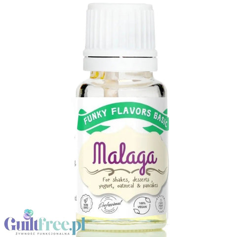 Funky Flavors Basic Malaga 10ml - płynny aromat w kropelkach, bez cukru, tłuszczu i kalorii by Funky Flavors (funky-flavors-malaga-plynny-aromat-w-kropelkach-bez-cukru-tluszczu-i-kalorii)