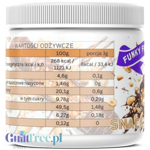 Funky Flavors Splash Snacker Nutter 200g - aromat słodzący w proszku bez cukru, smak Czekolady z Masłem Orzechowym by Funky Flavors (funky-flavors-splash-snacker-nutter-200g-aromat-slodzacy-w-proszku-bez-cukru-smak-czekolady-z-maslem-orzechowym)