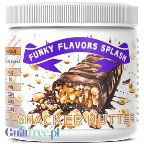Funky Flavors Splash Snacker Nutter 200g - aromat słodzący w proszku bez cukru, smak Czekolady z Masłem Orzechowym by Funky Flavors (funky-flavors-splash-snacker-nutter-200g-aromat-slodzacy-w-proszku-bez-cukru-smak-czekolady-z-maslem-orzechowym)