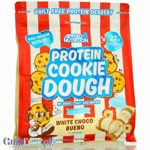 Applied Nutrition Protein Cookie Dough White Choco Bueno - proteinowa masa ciasteczkowa z białą czekoladą 137kcal, 22g białka by Applied Nutrition (applied-nutrition-protein-cookie-dough-white-choco-bueno-proteinowa-masa-ciasteczkowa-z-biala-czekolada-137kcal-22g-bialka)