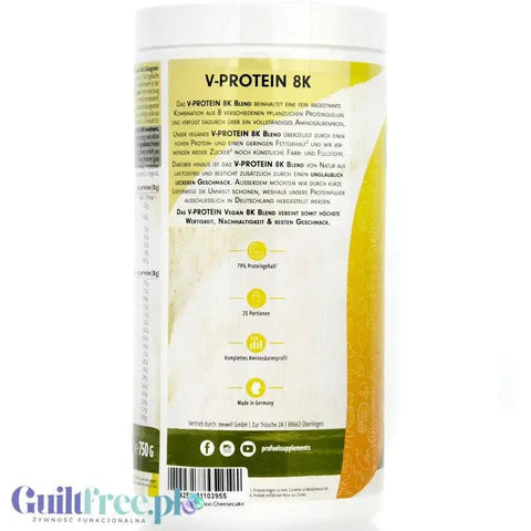 Pro Fuel V-Protein 8K Lemon Cheesecake 750g - wegańska odżywka proteinowa o smaku cytrynowego sernika by Pro Fuel (pro-fuel-v-protein-8k-lemon-cheesecake-750g-weganska-odzywka-proteinowa-o-smaku-cytrynowego-sernika)