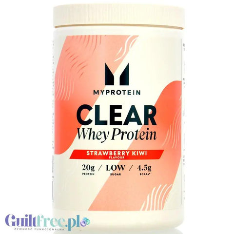 MyProtein Clear Whey Strawberry Kiwi - klarowny, lekki hydrolizat o smaku truskawki i kiwi, 20g białka by My Protein (myprotein-clear-whey-strawberry-kiwi-klarowny-lekki-hydrolizat-o-smaku-truskawki-i-kiwi-20g-bialka)