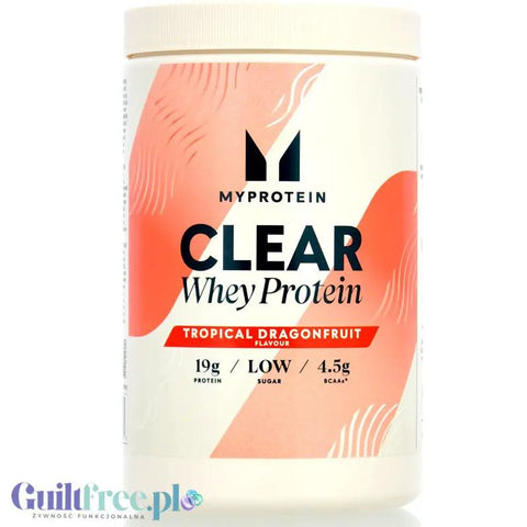 MyProtein Clear Whey Protein Tropical Dragonfruit - klarowny, lekki hydrolizat o smaku smoczego owocu, 20g białka by My Protein (myprotein-clear-whey-protein-tropical-dragonfruit-klarowny-lekki-hydrolizat-o-smaku-smoczego-owocu-20g-bialka)
