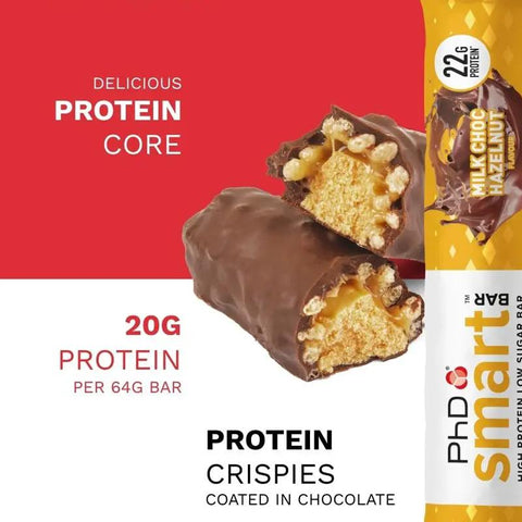Phd Smart Bar Milk Choc Hazelnut - baton proteinowy bez cukru z karmelem, czekoladą i orzechami by PhD (phd-smart-bar-milk-choc-hazelnut-baton-proteinowy-bez-cukru-z-karmelem-czekolada-i-orzechami)