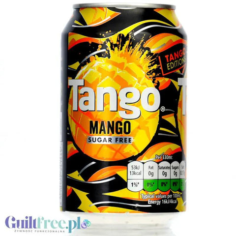 Tango Sugar Free Mango 330ml - napój zero kcal bez cukru o smaku mango by Pepsi Max (tango-sugar-free-mango-330ml-napoj-zero-kcal-bez-cukru-o-smaku-mango)